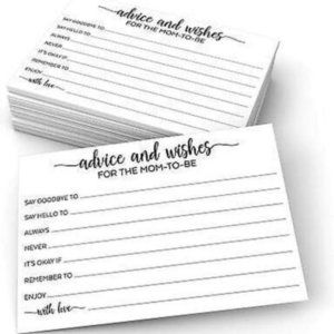 321DONE Advice and Wishes for the Mom-To-Be 50 Cards 4 x 6 for Baby Advice C